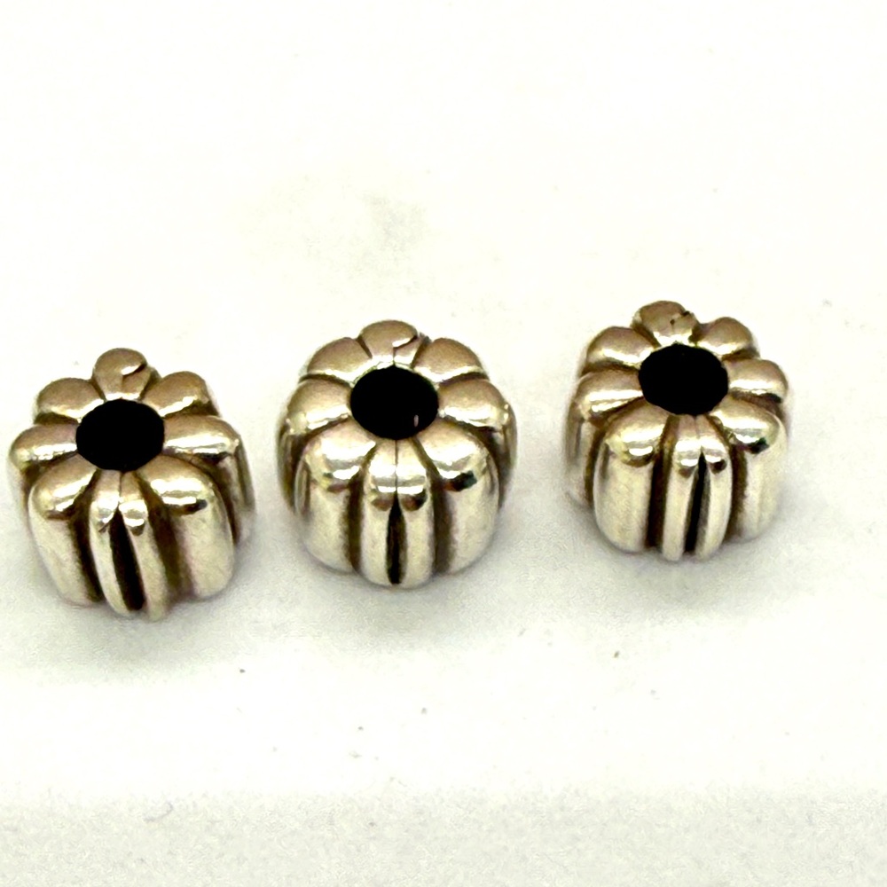 Pandora Sterling Silver ALE 925 Pumpkin Clip Charms – Set of 3